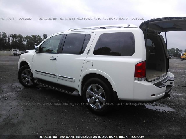 5N1AA0NE3BN615875 - 2011 NISSAN ARMADA PLATINUM WHITE photo 3