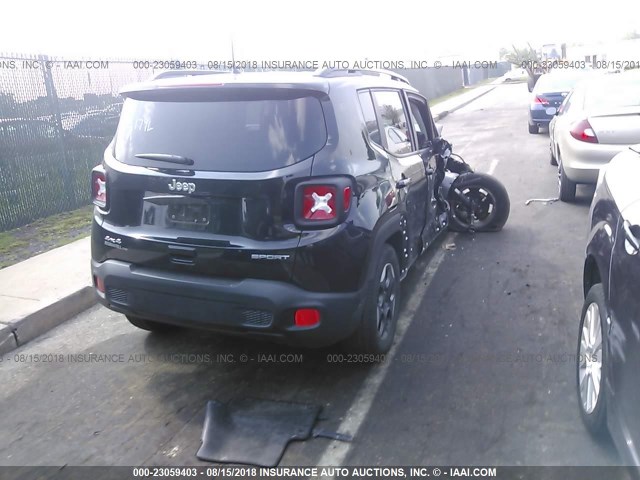 ZACCJBAB1JPG73137 - 2018 JEEP RENEGADE SPORT Սև լուսանկար 4