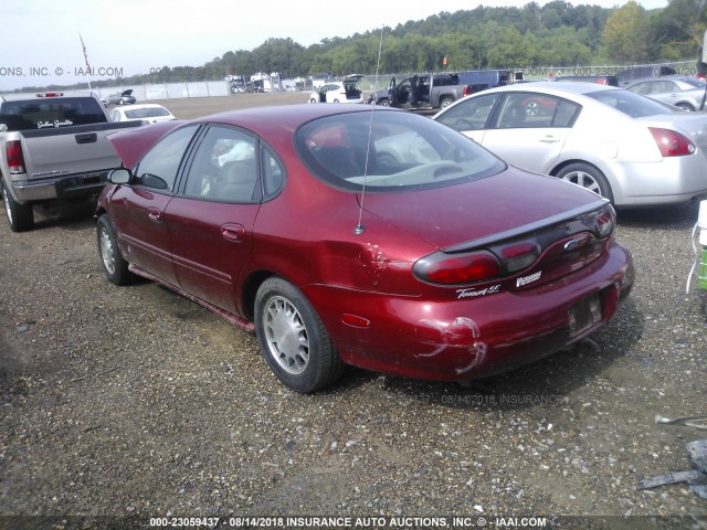 1FAFP53S6XA143576 - 1999 FORD TAURUS SE/COMFORT/SPORT BURGUNDY photo 3