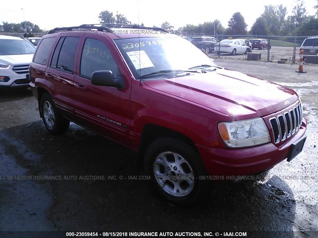 1J4GW58N51C585646 - 2001 JEEP GRAND CHEROKEE LIMITED RED photo 1