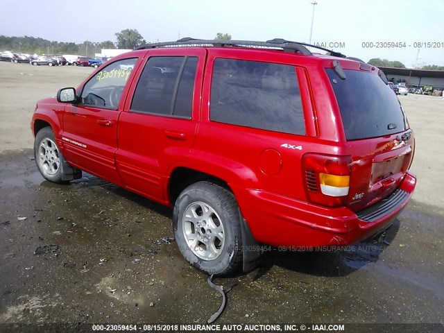 1J4GW58N51C585646 - 2001 JEEP GRAND CHEROKEE LIMITED RED photo 3