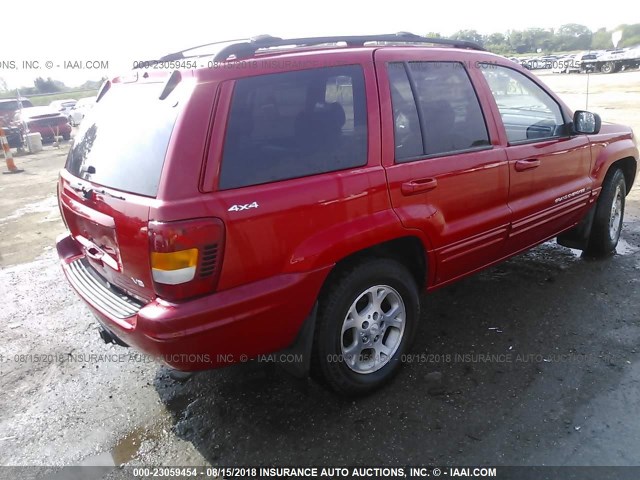 1J4GW58N51C585646 - 2001 JEEP GRAND CHEROKEE LIMITED RED photo 4