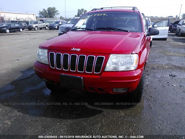 1J4GW58N51C585646 - 2001 JEEP GRAND CHEROKEE LIMITED RED photo 6