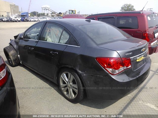 1G1PG5SB3D7143567 - 2013 CHEVROLET CRUZE LTZ GRAY photo 3