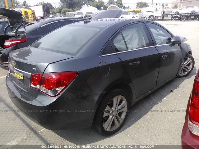 1G1PG5SB3D7143567 - 2013 CHEVROLET CRUZE LTZ GRAY photo 4