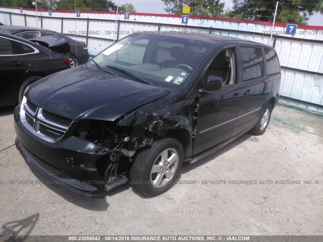 2D8HN54P88R138784 - 2008 DODGE GRAND CARAVAN SXT BLACK photo 2