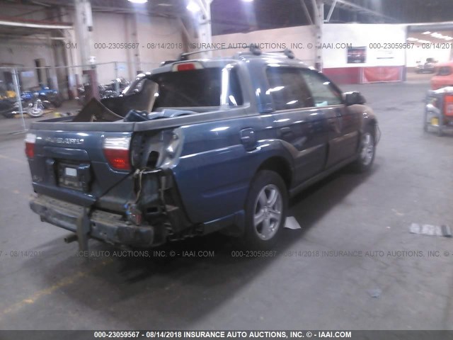 4S4BT62CX57101342 - 2005 SUBARU BAJA SPORT BLUE photo 4