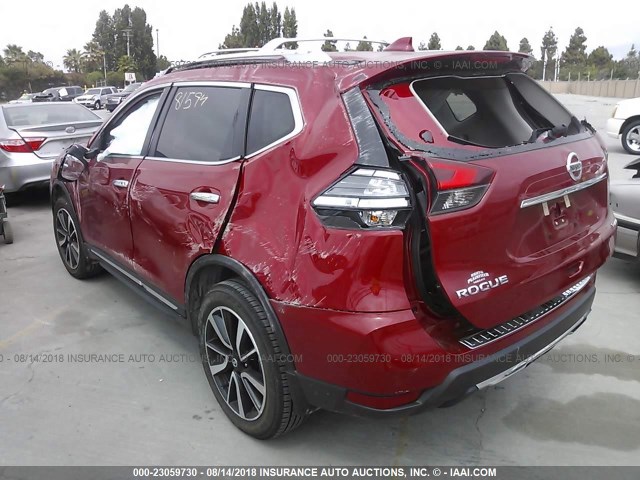 5N1AT2MV2HC823144 - 2017 NISSAN ROGUE SV/SL RED photo 3