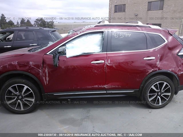 5N1AT2MV2HC823144 - 2017 NISSAN ROGUE SV/SL RED photo 6