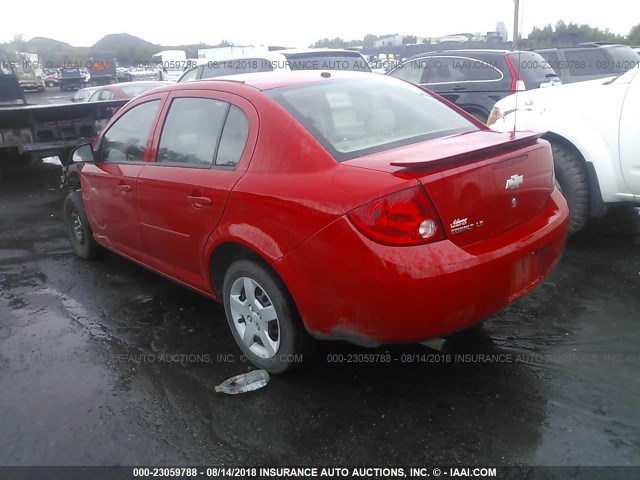 1G1AK58F087190124 - 2008 CHEVROLET COBALT LS RED photo 3