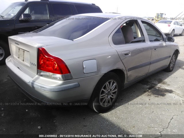 YV1RS61T632265697 - 2003 VOLVO S60 Brązowy zdjęcie 4