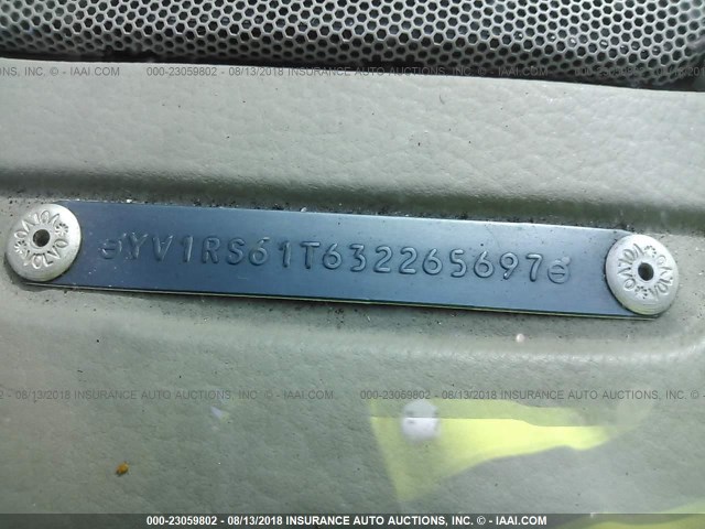YV1RS61T632265697 - 2003 VOLVO S60 Brązowy zdjęcie 9