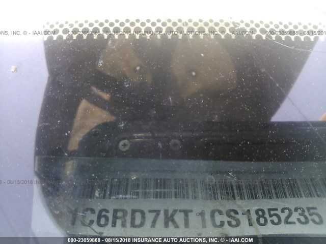 1C6RD7KT1CS185235 - 2012 DODGE RAM 1500 ST BLUE photo 9