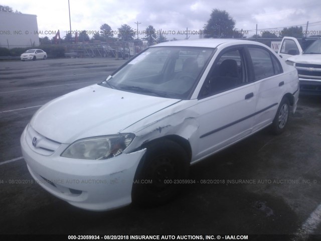 2HGES16344H611353 - 2004 HONDA CIVIC DX VP WHITE photo 2