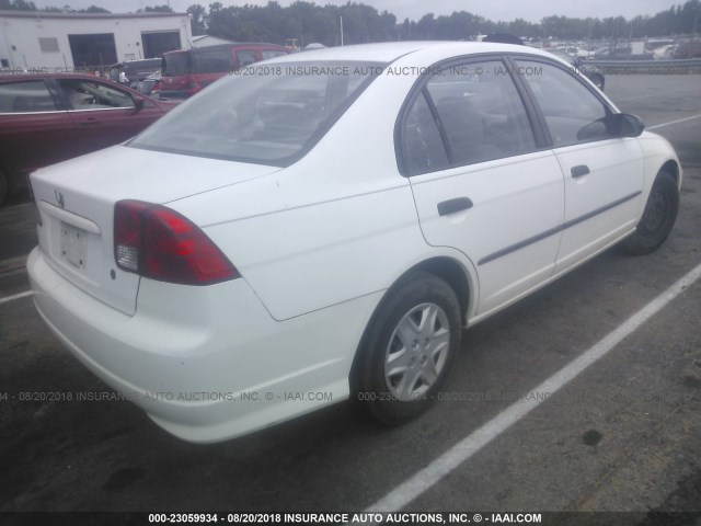 2HGES16344H611353 - 2004 HONDA CIVIC DX VP WHITE photo 4