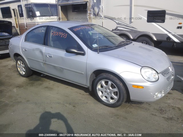 1B3ES56C95D183723 - 2005 DODGE NEON SXT SILVER photo 1