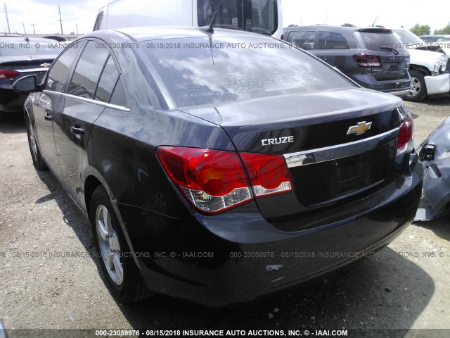 1G1PF5SC8C7261513 - 2012 CHEVROLET CRUZE LT BLACK photo 3