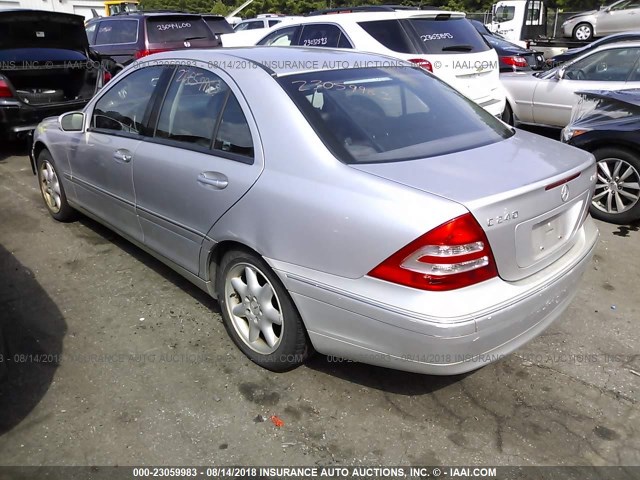 WDBRF81J94F462778 - 2004 MERCEDES-BENZ C 240 4MATIC SILVER photo 3