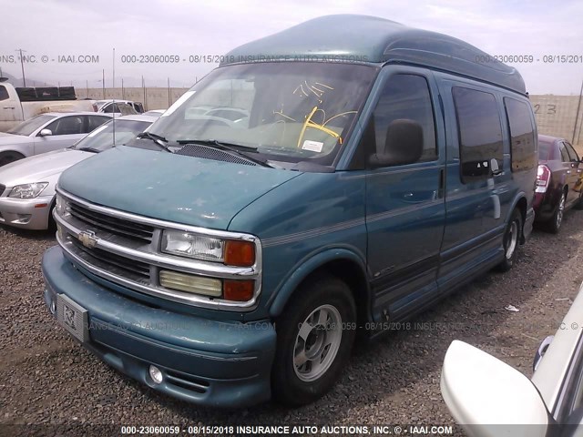 1GBFG15RXX1024656 - 1999 CHEVROLET EXPRESS G1500  BLUE photo 2