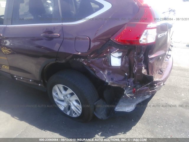 2HKRM3H73GH540129 - 2016 HONDA CR-V EXL BURGUNDY photo 6