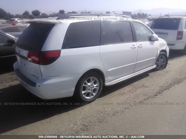 5TDZA22C44S007611 - 2004 TOYOTA SIENNA XLE/XLE LIMITED WHITE photo 4