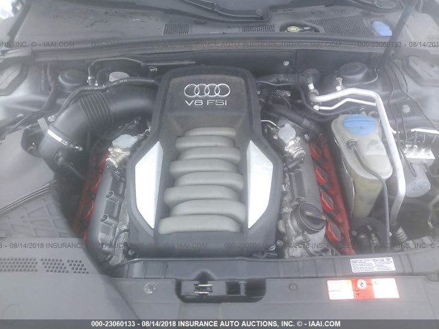 WAURV78T99A033390 - 2009 AUDI S5 QUATTRO GRAY photo 10