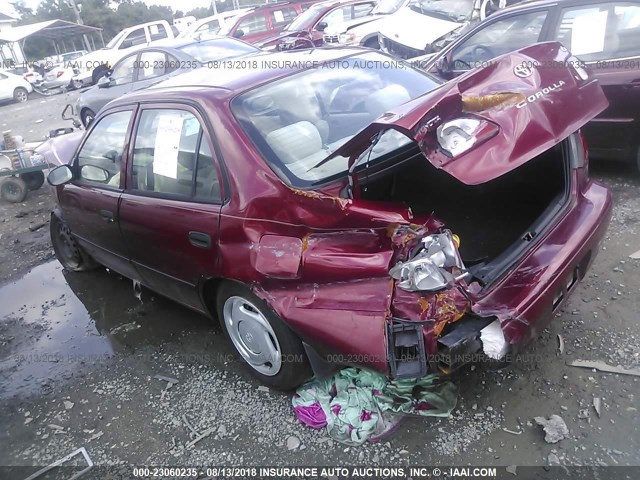 2T1BR12E1YC303755 - 2000 TOYOTA COROLLA VE/CE/LE MAROON photo 3