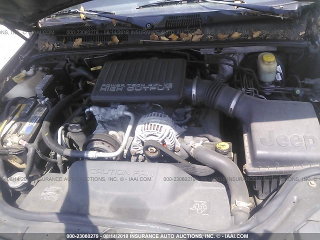 1J8GW68JX2C330428 - 2002 JEEP GRAND CHEROKEE OVERLAND GRAY photo 10