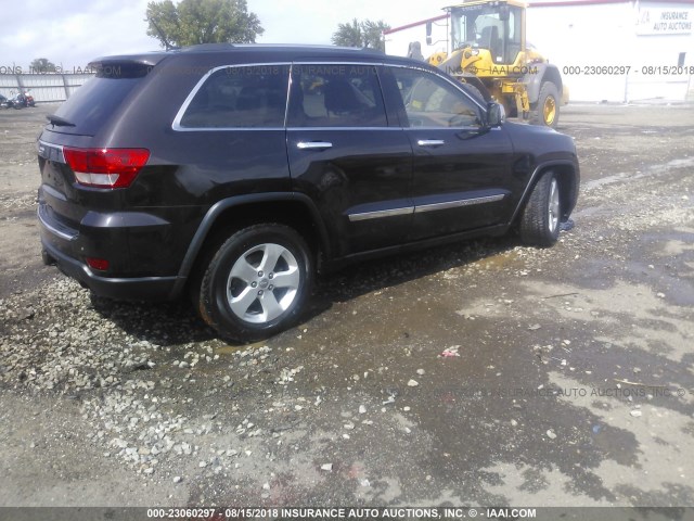 1C4RJFCTXCC330079 - 2012 JEEP GRAND CHEROKEE OVERLAND BLACK photo 4