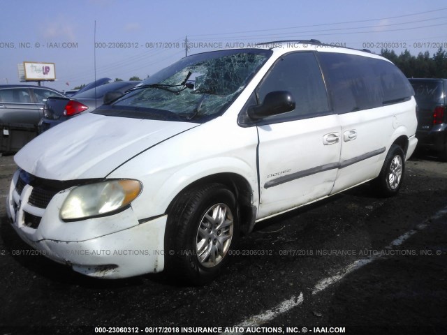 2B4GP44391R338359 - 2001 DODGE GRAND CARAVAN SPORT WHITE photo 2