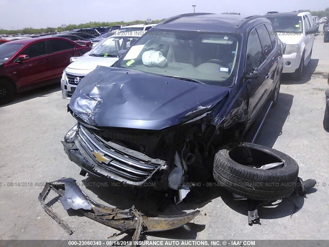 1GNKVLKD8DJ244868 - 2013 CHEVROLET TRAVERSE LTZ BLUE photo 2