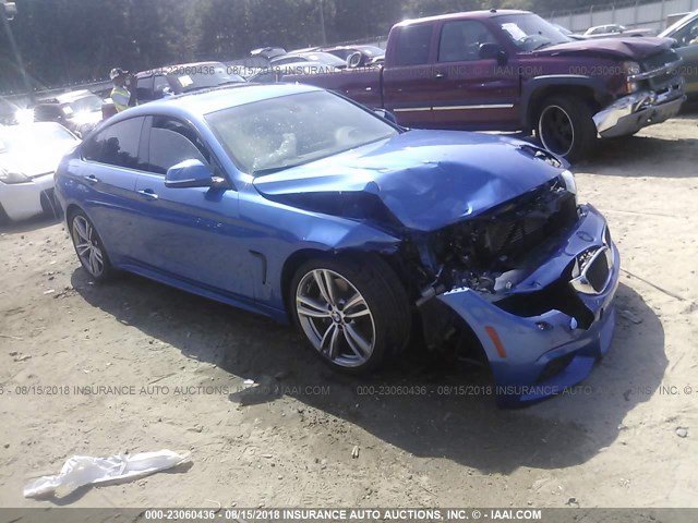 WBA4B1C58FD418345 - 2015 BMW 435 I/GRAN COUPE BLUE photo 1