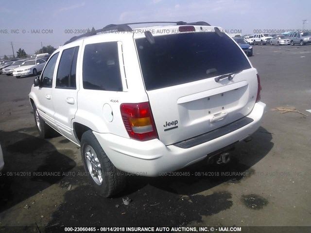 1J4GW58N4YC260982 - 2000 JEEP GRAND CHEROKEE LIMITED WHITE photo 3