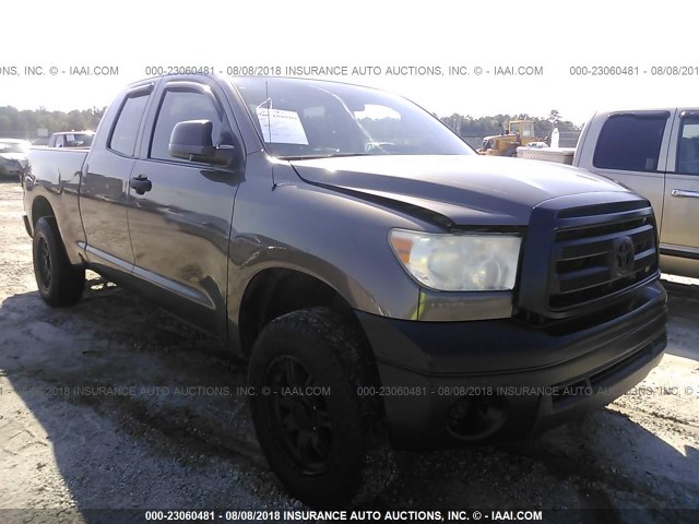 5TFRM5F14AX011701 - 2010 TOYOTA TUNDRA DOUBLE CAB SR5 GRAY photo 1