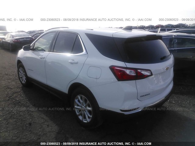 2GNAXSEV1J6270015 - 2018 CHEVROLET EQUINOX LT WHITE photo 3