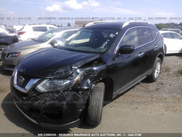 KNMAT2MVXJP510507 - 2018 NISSAN ROGUE S/SV BLACK photo 2