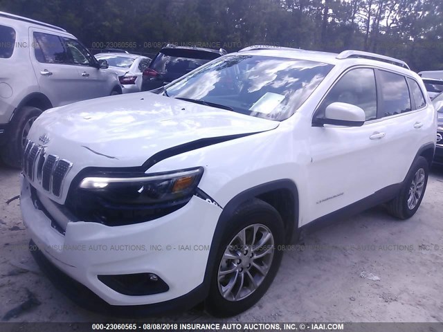 1C4PJMLB7KD182212 - 2019 JEEP CHEROKEE WHITE photo 2