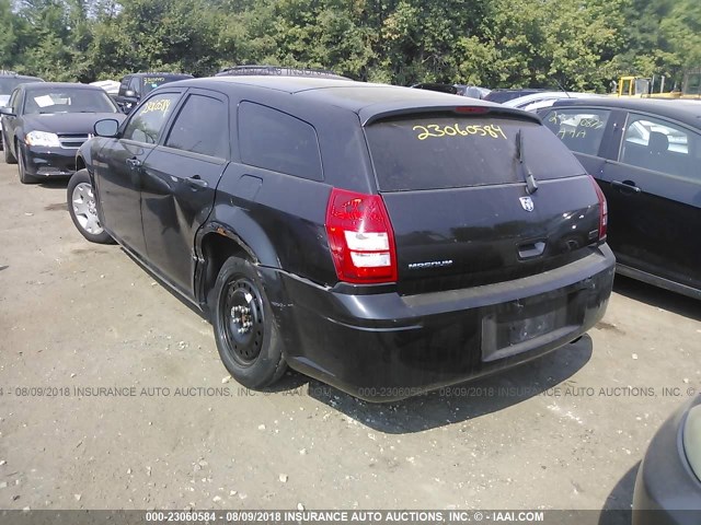 2D4FV47T27H781437 - 2007 DODGE MAGNUM SE BLACK photo 3