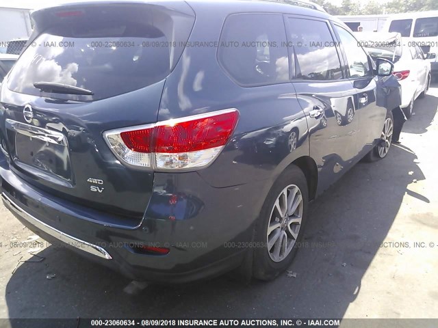 5N1AR2MM4DC604038 - 2013 NISSAN PATHFINDER S/SV/SL/PLATINUM 蓝色 照片 4