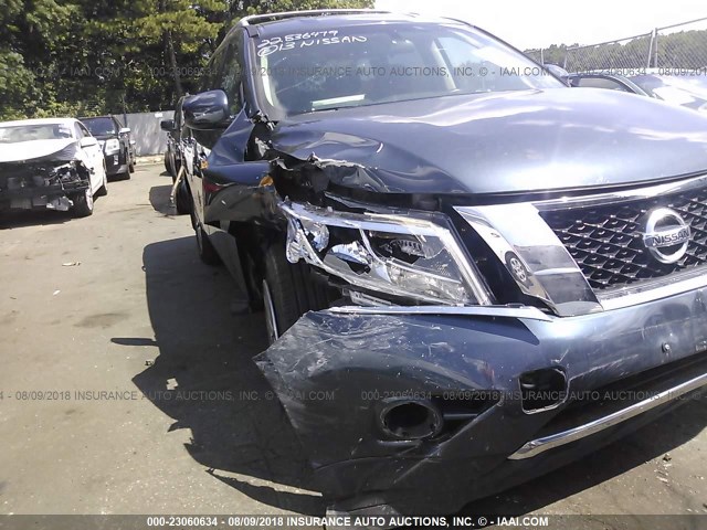 5N1AR2MM4DC604038 - 2013 NISSAN PATHFINDER S/SV/SL/PLATINUM BLUE photo 6