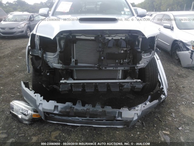 3TMDZ5BN1GM010069 - 2016 TOYOTA TACOMA DBL CAB/SR5/TRD SPORT/OR SILVER photo 6