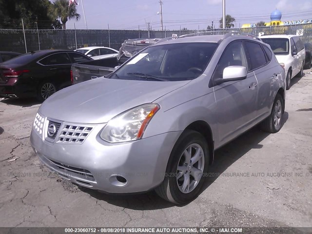 JN8AS58V88W105037 - 2008 NISSAN ROGUE S/SL SILVER photo 2