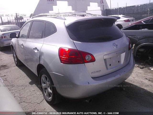 JN8AS58V88W105037 - 2008 NISSAN ROGUE S/SL SILVER photo 3