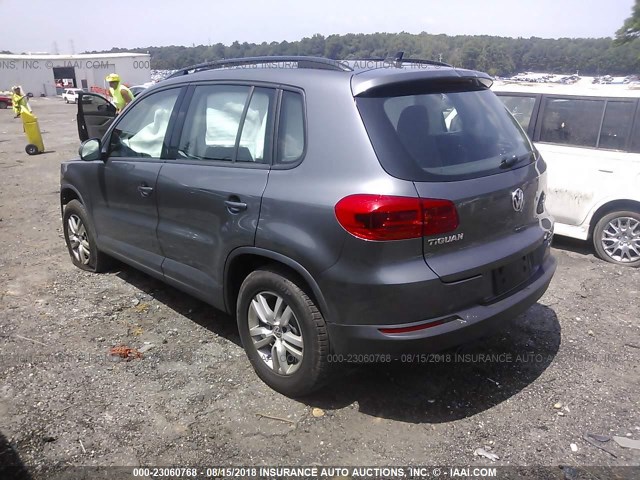 WVGAV7AX7FW509451 - 2015 VOLKSWAGEN TIGUAN S/SE/SEL/R-LINE GRAY photo 3