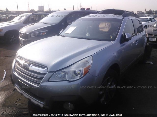 4S4BRBLC9E3251553 - 2014 SUBARU OUTBACK 2.5I LIMITED Light Blue photo 2