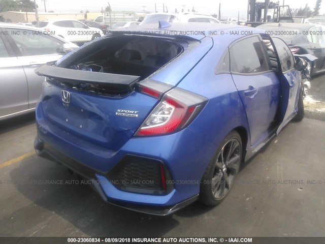 SHHFK7H97HU418115 - 2017 HONDA CIVIC SPORT TOURING Көк фото 4