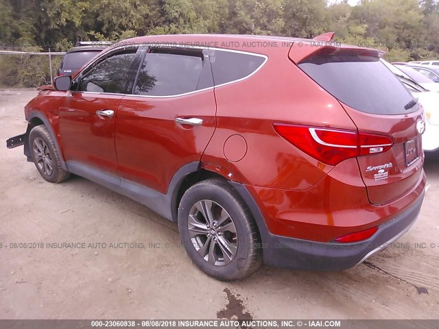 5XYZTDLB5DG086862 - 2013 HYUNDAI SANTA FE SPORT  ORANGE photo 3