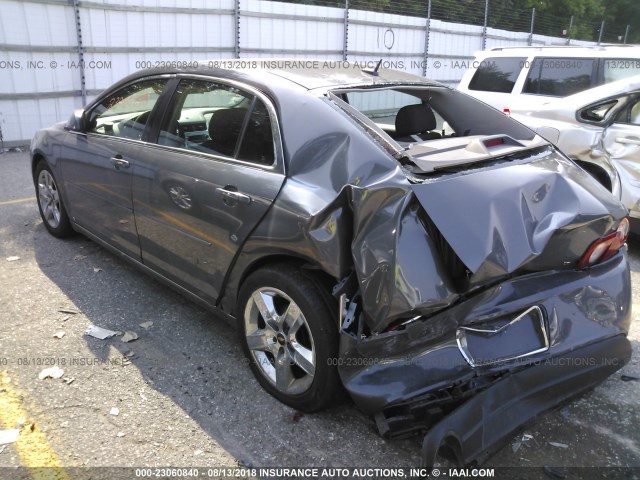1G1ZH57BX9F174858 - 2009 CHEVROLET MALIBU 1LT ნაცრისფერი ფოტო 3
