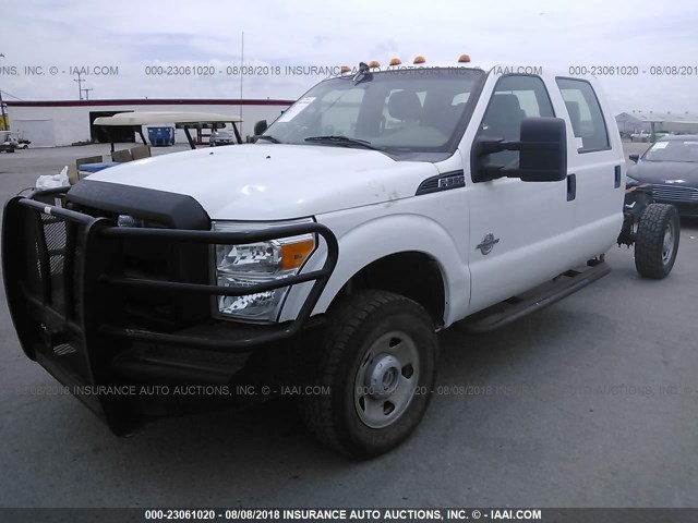 1FD7W3FTXDEA09289 - 2013 FORD F350 SUPER DUTY WHITE photo 2