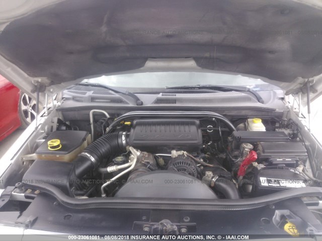 1J8HG48PX7C601098 - 2007 JEEP COMMANDER SILVER photo 10